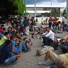 Người di cư Honduras tại khu vực Tapachula, bang Chiapas, Mexico, trong hành trình tới Mỹ ngày 21/10/2018. (Ảnh: AFP/ TTXVN)