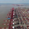 Quang cảnh tại cảng container Yangshan, Thượng Hải, miền đông Trung Quốc ngày 1/11/2018. (Ảnh: THX/TTXVN)
