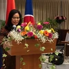 Đại sứ Việt Nam tại Hà Lan Ngô Thị Hòa phát biểu khai mạc. (Ảnh do Đại sứ quán Việt Nam tại Hà Lan cung cấp)