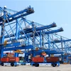 Cảng container ở Thanh Đảo, tỉnh Sơn Đông, miền Đông Trung Quốc ngày 16/5/2018. (Ảnh: THX/TTXVN)