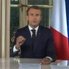 Tổng thống Pháp Emmanuel Macron phát biểu tại thủ đô Paris ngày 16/10/2018. (Ảnh: AFP/ TTXVN)