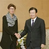 Phó Thủ tướng Trịnh Đình Dũng có buổi tiếp bà Grete Lochen, Đại sứ Na Uy tại Việt Nam. (Ảnh: Nguyễn Dân/TTXVN)