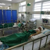 Các nạn nhân đang điều trị tại Bệnh viện Đa khoa Thiện Hạnh. (Ảnh: Tuấn Anh/TTXVN)