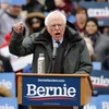Thượng nghị sỹ Bernie Sanders trong chiến dịch vận động tranh cử Tổng thống Mỹ tại trường Đại học Brooklyn, New York, ngày 2/3/2019. (Ảnh: THX/ TTXVN)