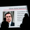 Một màn hình tivi thông tin về vụ Carlos Ghosn tại Tokyo. (Nguồn: time.com)