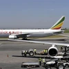 Máy bay của hãng hàng không Ethiopian Airlines tại sân bay ở Nairobi, Kenya. (Ảnh: AFP/ TTXVN)