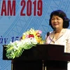 Phó Chủ tịch nước Đặng Thị Ngọc Thịnh phát biểu chỉ đạo hội nghị. (Ảnh: Công Phong/TTXVN)