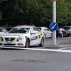 Cảnh sát gác tại hiện trường vụ xả súng ở Christchurch, New Zealand, ngày 15/3/2019. (Ảnh: AFP/ TTXVN)