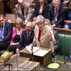 Thủ tướng Anh Theresa May phát biểu tại phiên họp của Hạ viện về thỏa thuận Brexit tại London, ngày 29/3/2019. (Ảnh: AFP/TTXVN)
