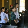 Các bị cáo nguyên là cán bộ, nhân viên Eximbank chi nhánh Thành phố Hồ Chí Minh tại phiên tòa ngày 22/1/2018. (Ảnh: Thành Chung/TTXVN)