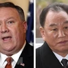 Ngoại trưởng Mỹ Mike Pompeo (trái) và Phó Chủ tịch Ủy ban Trung ương đảng Lao động Triều Tiên Kim Yong-chol (phải) tham gia cuộc đàm phán cấp cao về công tác chuẩn bị cho cuộc gặp thượng đỉnh Mỹ-Triều lần thứ nhất. (Nguồn: Yonhap/TTXVN)