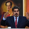 Tổng thống Venezuela Nicolas Maduro phát biểu tại cuộc họp báo ở Caracas ngày 25/1/2019. (Ảnh: AFP/TTXVN)