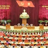 Toàn cảnh Tổng Bí thư, Chủ tịch nước Nguyễn Phú Trọng chủ trì và phát biểu bế mạc Hội nghị. (Ảnh: Trí Dũng/TTXVN)