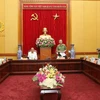Đại tướng Tô Lâm, Ủy viên Bộ Chính trị, Bí thư Đảng ủy Công an Trung ương phát biểu. (Ảnh: Doãn Tấn/TTXVN)
