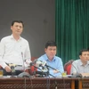 Chánh Văn phòng UBND thành phố Hà Nội Phạm Quý Tiên phát biểu tại buổi họp báo. (Ảnh: Nguyễn Thắng/TTXVN)
