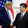 Tổng thống Mỹ Donald Trump (trái) và Chủ tịch Trung Quốc Tập Cận Bình trong cuộc gặp bên lề Hội nghị thượng đỉnh G20 tại Osaka, Nhật Bản, ngày 29/6/2019. (Ảnh: AFP/ TTXVN)