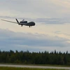 Máy bay không người lái RQ-4 Global Hawk của Không lực Mỹ ở căn cứ không quân Eielson, Alaska (Mỹ) ngày 16/8/2018. (Ảnh: AFP/TTXVN)