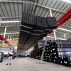 Nhà máy sản xuất thép Công ty cổ phần Thép Nguyễn Tín tại khu công nghiệp Thuận Đạo (Long An). (Ảnh: Danh Lam/TTXVN)