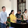 4 bị cáo Đinh Xuân Do, Lường Thị Chắc, Phạm Bá Tuần, Phạm Thị Miến (từ trái sang phải). (Ảnh: Thanh Hải/TTXVN)