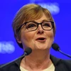 Bộ trưởng Quốc phòng Australia, bà Linda Reynolds phát biểu tại Đối thoại IISS Shangri-La ở Singapore ngày 2/6. (Ảnh: AFP/TTXVN)