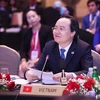 Bộ trưởng Phùng Xuân Nhạ phát biểu tại hội nghị. (Ảnh: Hoàng Nhương/TTXVN)