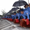 Lễ truy điệu, cải táng 99 hài cốt liệt sỹ quân tình nguyện và chuyên gia Việt Nam hy sinh tại Campuchia. Ảnh: Chương Đài - TTXVN
