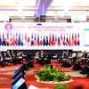 Đại diện các nước tham dự Diễn đàn Khu vực ASEAN (ARF) lần thứ 25 ở Singapore ngày 4/8. (Ảnh: Kyodo/TTXVN)