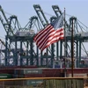 Container hàng hóa Trung Quốc chờ bốc dỡ tại cảng Long Beach ở Los angeles, Mỹ, ngày 29/9/2018. (Ảnh: AFP/TTXVN)