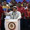 Tổng thống Venezuela Nicolas Maduro phát biểu trước những người ủng hộ ở thủ đô Caracas ngày 6/4/2019. (Ảnh: AFP/TTXVN)