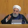 Tổng thống Iran Hassan Rouhani phát biểu tại một cuộc họp ở Tehran ngày 8/5/2019. (Ảnh: AFP/TTXVN)