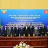 Đại biểu dự Đối thoại An ninh cấp Thứ trưởng lần thứ 7 giữa Bộ Công an Việt Nam và Bộ Nội vụ Myanmar. (Ảnh: Doãn Tấn/TTXVN)