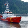 Tàu cứu nạn SAR 411 của Trung tâm phối hợp tìm kiếm cứu nạn hàng hải khu vực 1. (Ảnh minh họa: Tá Chuyên/TTXVN)