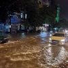 Mưa lớn gây ngập tại Hà Nội. (Ảnh: Thành Đạt/TTXVN)