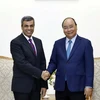 Thủ tướng Nguyễn Xuân Phúc tiếp Bộ trưởng Dầu mỏ kiêm Điện lực và Nước Kuwait Khaled Ali Al Fadhel. (Ảnh: Thống Nhất/TTXVN)