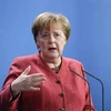 Thủ tướng Đức Angela Merkel phát biểu tại cuộc họp báo ở Berlin ngày 12/4/2019. (Ảnh: THX/TTXVN)