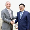 Phó Thủ tướng Vương Đình Huệ tiếp ông Scott Kicker, Tổng Giám đốc Công ty Gen X Energy. (Ảnh: Dương Giang/TTXVN)