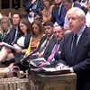 Thủ tướng Anh Boris Johnson (phải, phía trước) tại phiên họp của Hạ viện ở London ngày 3/9/2019. (Ảnh: AFP/TTXVN)