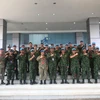 Đoàn Bộ quốc phòng Việt Nam tham gia cuộc diễn tập. (Ảnh: Đỗ Quyên/Vietnam+)