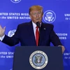 Tổng thống Mỹ Donald Trump phát biểu tại cuộc họp báo ở New York ngày 25/9/2019. (Ảnh: THX/TTXVN)