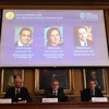 Ba chủ nhân của giải Nobel Kinh tế 2019. (Nguồn: AFP)