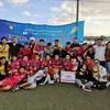 Đội bóng FC Kazoku vô địch FAVIJA KANSAI CUP 2019. (Ảnh: Thành Hữu/Vietnam+) 