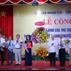 Lễ công bố và ra mắt lãnh đạo Đài Phát thanh - Truyền hình và báo Bình Phước. (Ảnh: Dương Chí Tưởng/TTXVN)