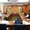 Đoàn đại biểu các tỉnh Bắc Ninh, Hưng Yên, Đắk Nông và tỉnh Bến Tre thảo luận ở tổ. (Ảnh: Doãn Tấn/TTXVN)