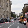 Cảnh sát phong tỏa khu vực xảy ra vụ tấn công bằng dao ở sở cảnh sát Paris, Pháp ngày 3/10/2019. (Ảnh: AFP/TTXVN)