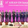 Lãnh đạo các nước ASEAN và Tổng thư ký Liên hợp quốc Antonio Guterres chụp ảnh chung. (Ảnh: Ngọc Quang/TTXVN)