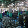Dây chuyền sản xuất phanh của Công ty Sản xuất phanh Nissin Việt Nam, vốn đầu tư của Nhật Bản tại Vĩnh Phúc. (Ảnh minh họa: Danh Lam/TTXVN)