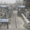 Hệ thống đường ống dẫn khí giai đoạn một của dự án Dòng chảy phương Bắc qua biển Baltic tại Lubmin, miền Đông Bắc Đức. (Ảnh: AFP/TTXVN)