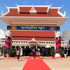 Quang cảnh buổi lễ Lễ khánh thành, bàn giao chợ biên giới kiểu mẫu Đa cho Campuchia. (Ảnh: Lê Đức Hoảnh/TTXVN)