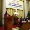 Phó Chủ tịch nước Đặng Thị Ngọc Thịnh phát biểu chỉ đạo hội nghị. (Ảnh: Dương Giang/TTXVN)