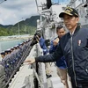 Tổng thống Indonesia Joko Widodo thăm quần đảo Natuna. (Nguồn: AFP)